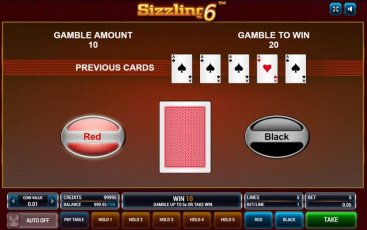 Бонусная игра игрового аппарата Sizzling Hot 6